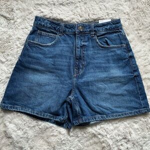 Zara Blue Jean Shorts Distressed Style